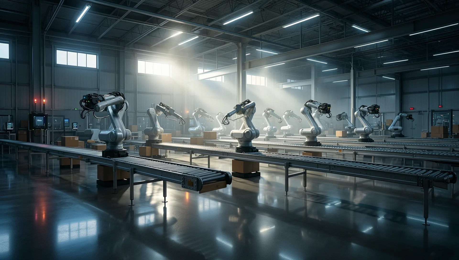 Empty automated logistics hub